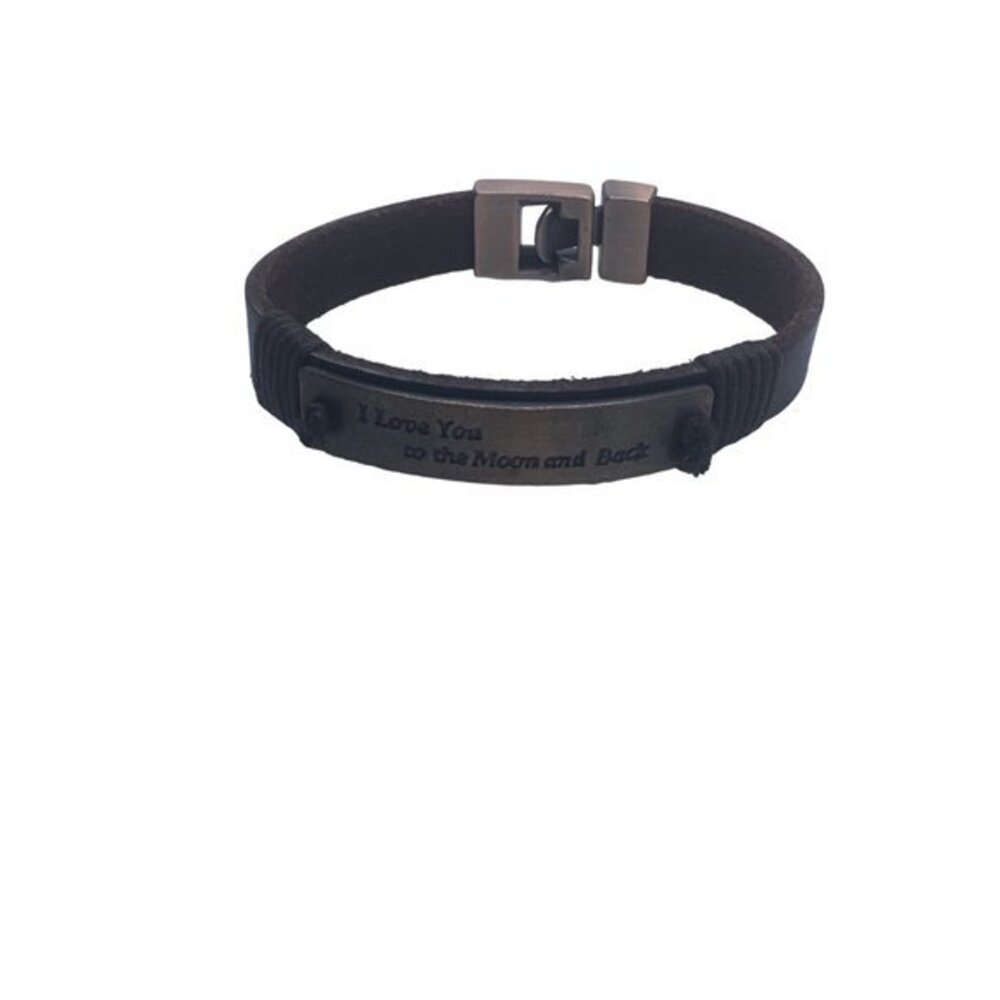 Stainless Steel Leather Bracelet‎ Men's Leather Rope Wrist Bracelet